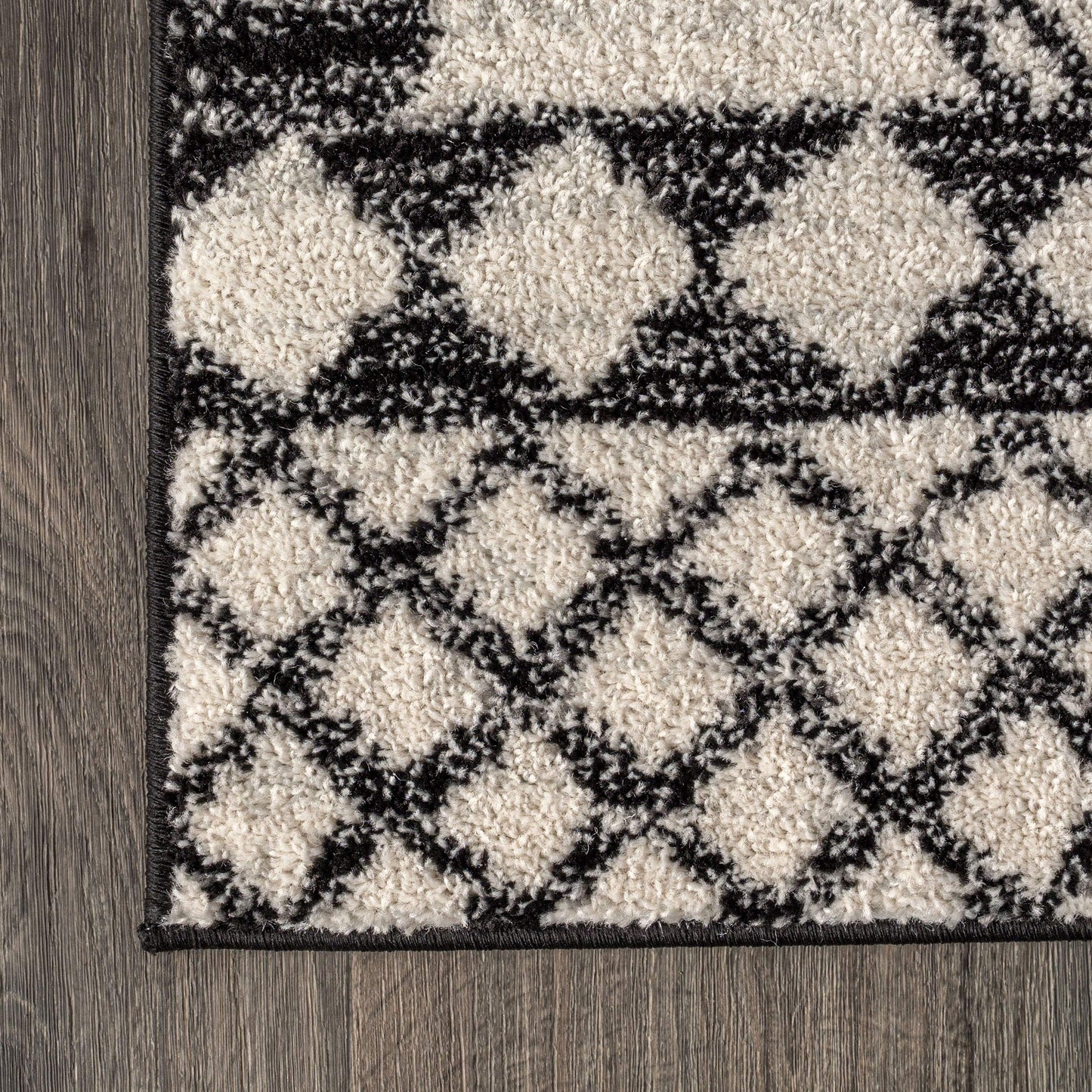 JONATHAN Y Amir Moroccan Beni Souk Cream/Black Indoor Area Rug, 8x10, Bohemian, Scandinavian, Easy-Cleaning for Living Room, Bedroom, Kitchen, Pet Friendly, Non-Shedding (MOH200A-8)