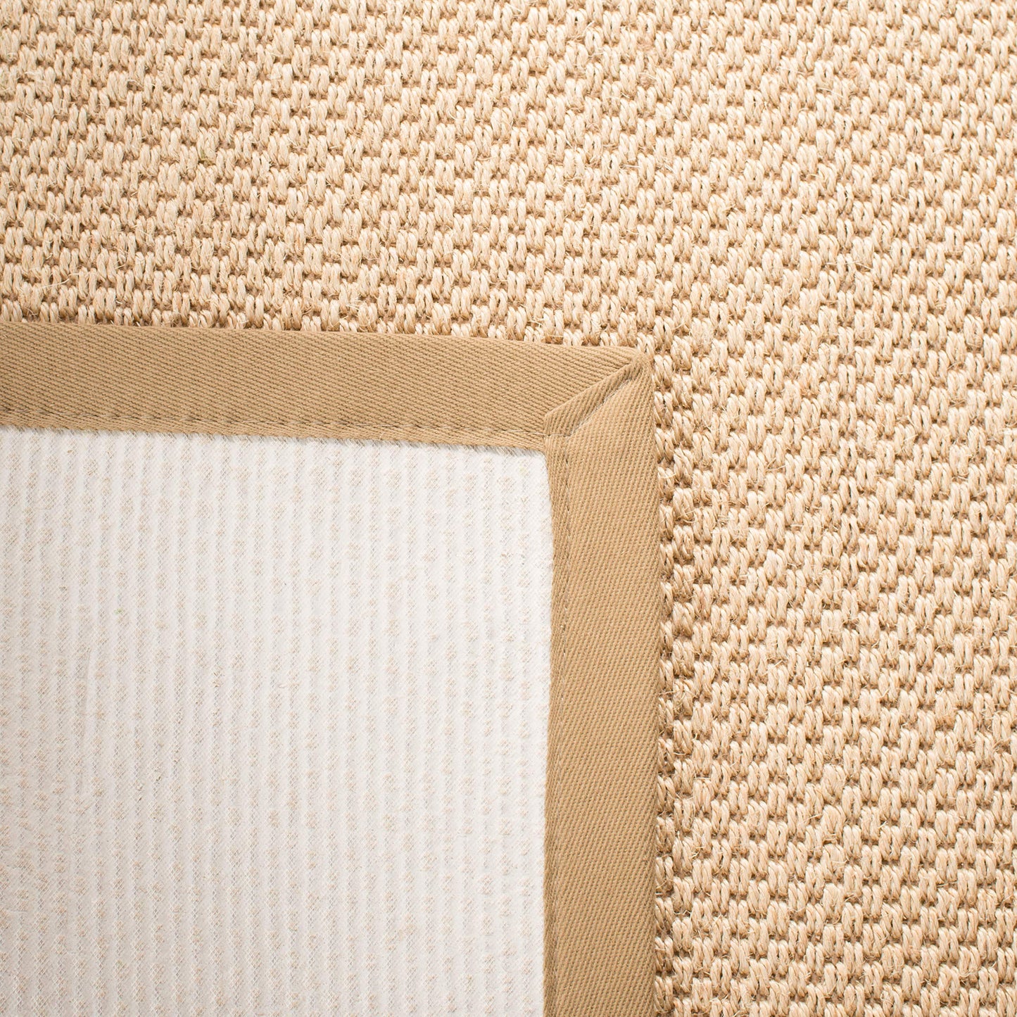SAFAVIEH Area Rug 11x15 - Natural Fiber Collection - Large - Maize & Linen Color, Sisal, Woven Design with Border (NF141B)