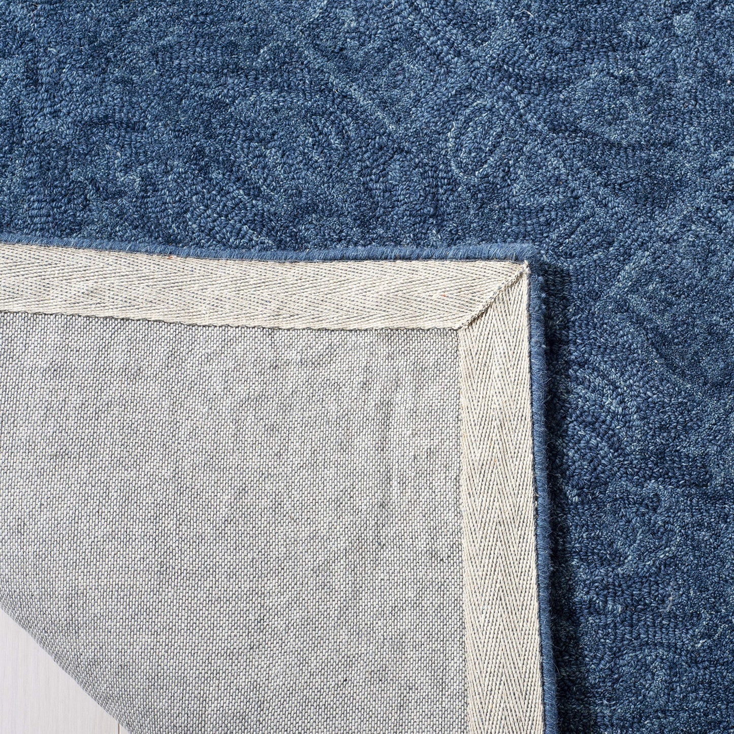 SAFAVIEH Area Rug 8x10 - Dip Dye Collection - Large - Navy Blue, Handmade Wool, Ideal for Living Room, Bedroom, Office, Dining Space (DDY151N)