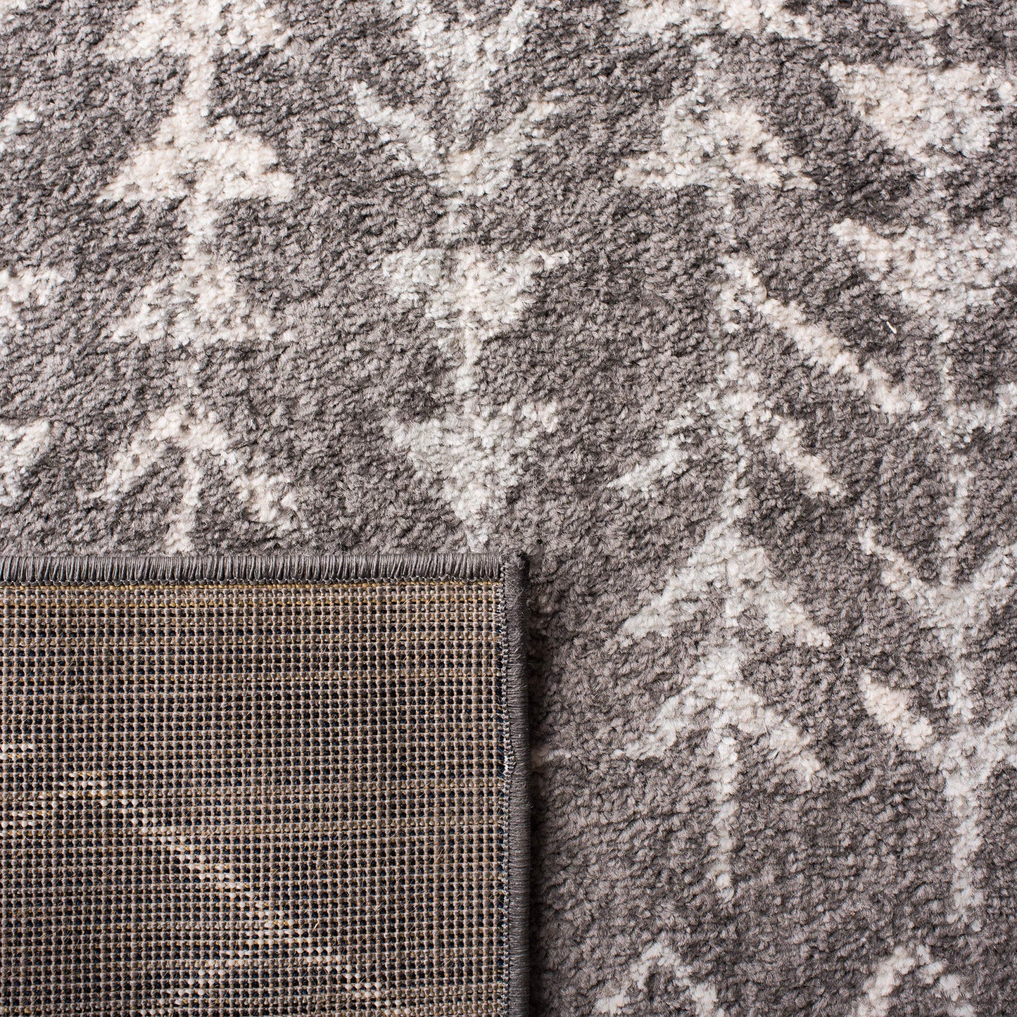 SAFAVIEH Tulum Collection Accent Rug - 2' x 5', Dark Grey & Ivory, Moroccan Boho Distressed Design, Non-Shedding & Easy to Clean, Ideal for Front Door, Kitchen, Entryway, Foyer (TUL262F)