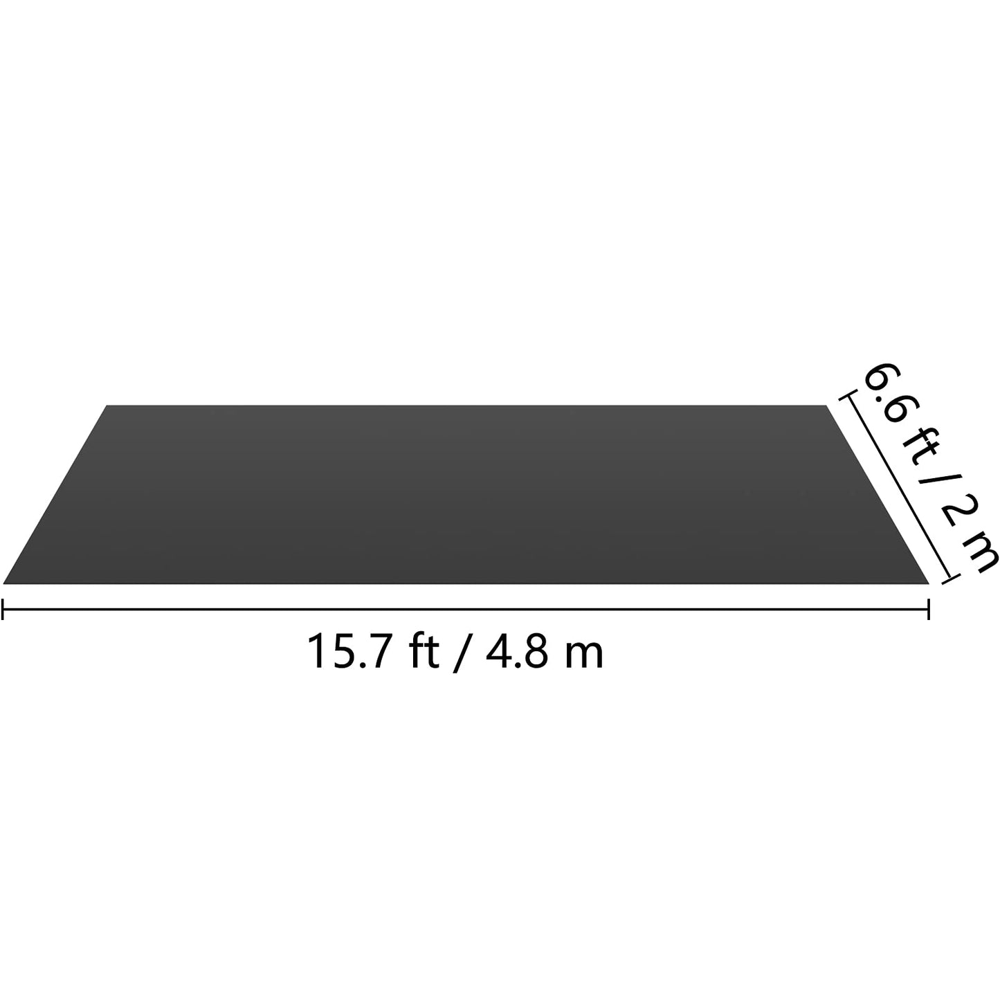 VEVOR Dance Floor Roll 6.6 x 15.7 ft, Portable Dance Practice Floor 1.5mm Thickness PVC Dance Flooring Grey/Black Roll Out Dance Mat Non-Slide & Wearproof Dance Floor Easy Cleaning for Ballet