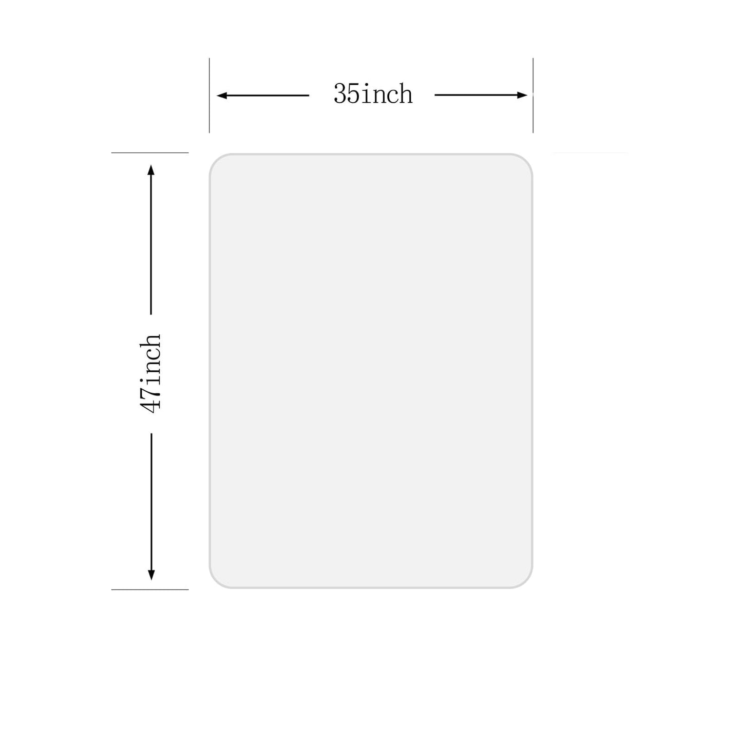 [Upgraded Version] Crystal Clear 1/5" Thick 47" x 35" Heavy Duty Hard Chair Mat, Can be Used on Carpet or Hard Floor