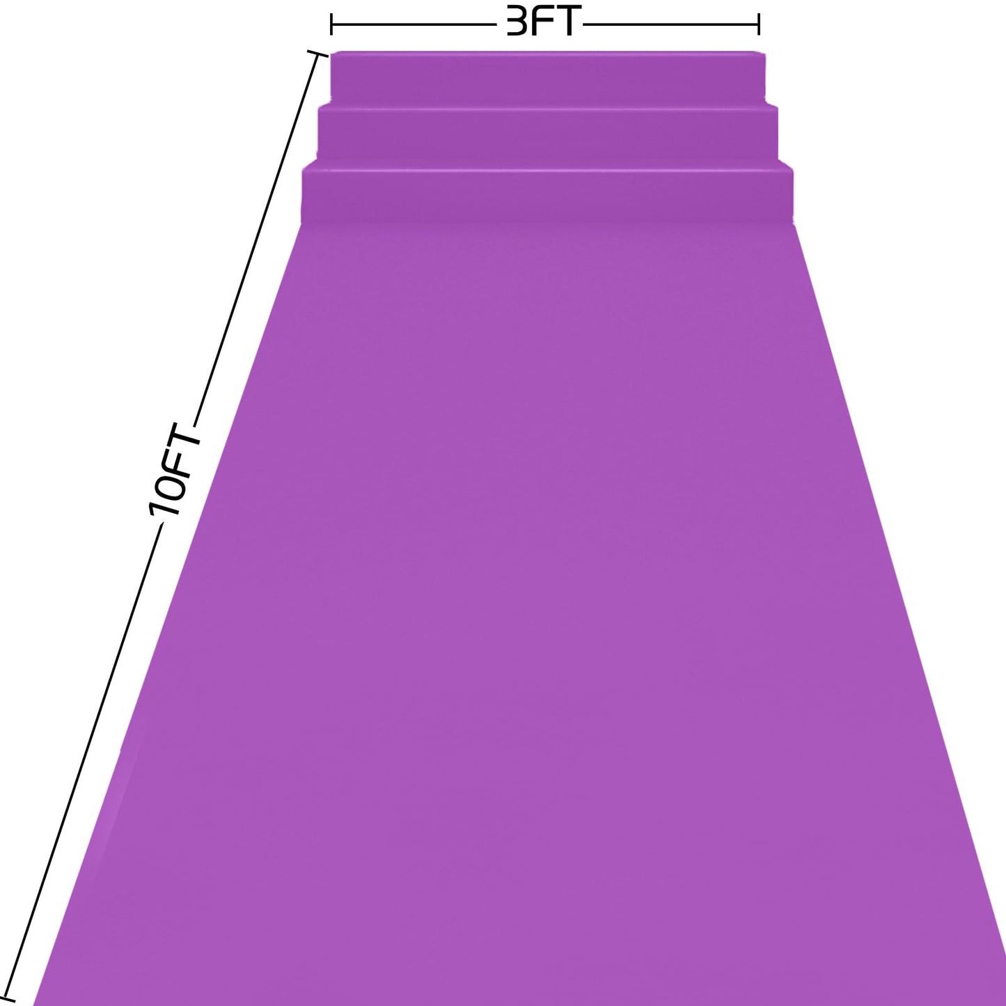 Purple Carpet Runner for Party 140GSM Polyester Fabric Carpet Runner Decorations for Hollywood Theme Party, Runway Rug Prom Aisle Rug (Purple, 3 X10 FT)