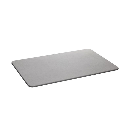 Lyor Stone Bath Mat Diatomaceous Earth – Quick Dry Bathroom Shower Mat, Super Absorbent Non Slip Diatomite Bath Mat, Water Absorbing Stone Mat for Bathroom Floor, Kitchen – Gray, 23.6 x 15.4 in