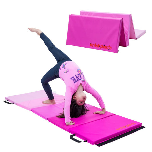Antsy Pants Tumbling Mat for Kids – 5-Fold Gymnastics Mat, Easy to Clean, Sturdy, Foldable Tumbling Mats, Padded, Lightweight, Portable, Gymnastics Equipment for Active Play