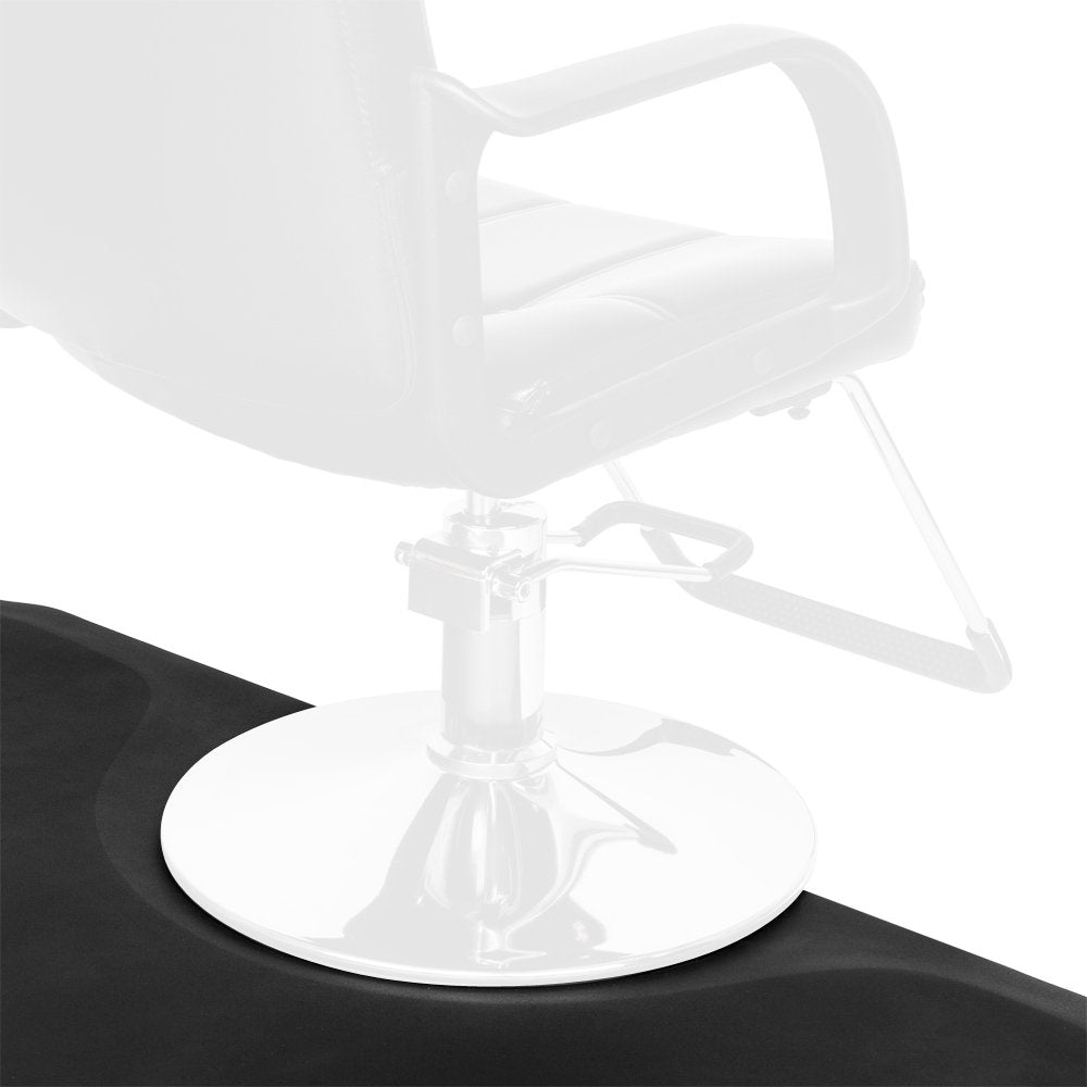 OmySalon 1/2'' Thick Anti Fatigue Mat for Hairstylist Standing, 3'x5' Barber Floor Matt with Round Cut Out for Salon Styling Chair, Hair Cutting Hairdressing Equipment