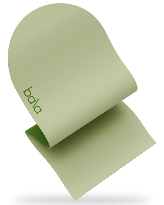 Bala Yoga Mat for Home Gym, 5mm (Sage) - Non Slip Exercise Mat for Home Workout, Stretching, Pilates, Aerobics & Floor & Fitness Work Out - Indoor Exercising Mat