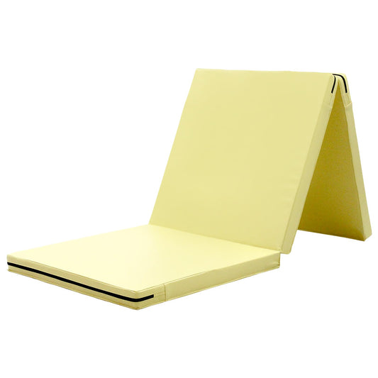 KaRaDaStyle Gymnastics Mat Folding Stretch Mats 71"x24"x2" Exercise Muscle Training Children Play Horizontal Bar Mat Yoga Sports Soundproof Home Use (Yellow)