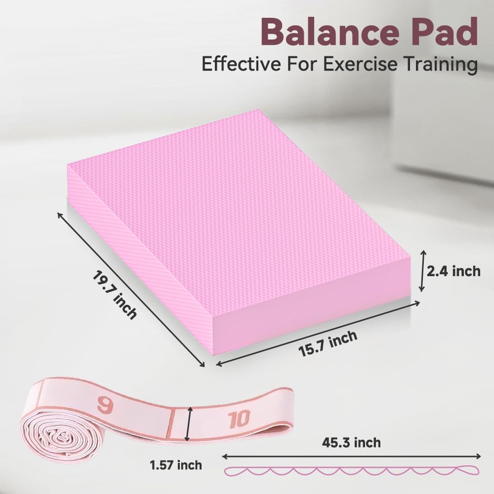 Pulgati Large Thick Balance Pad Non-Slip Stability Trainer Yoga & Pilates