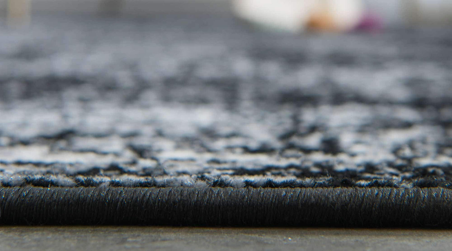 Unique Loom Sofia Collection Area Rug - Casino (2' x 6' 7" Runner, Black/ Ivory)