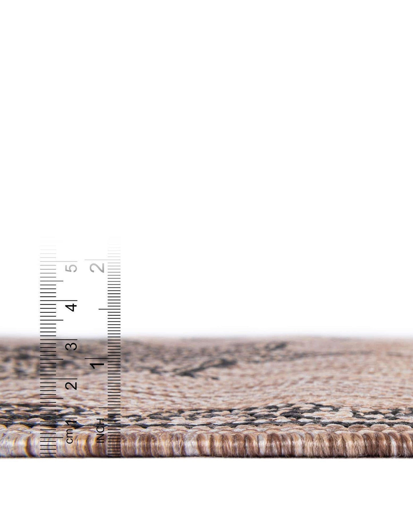 Unique Loom Outdoor Traditional Collection Area Rug - Antique (10' Round Beige/Black)