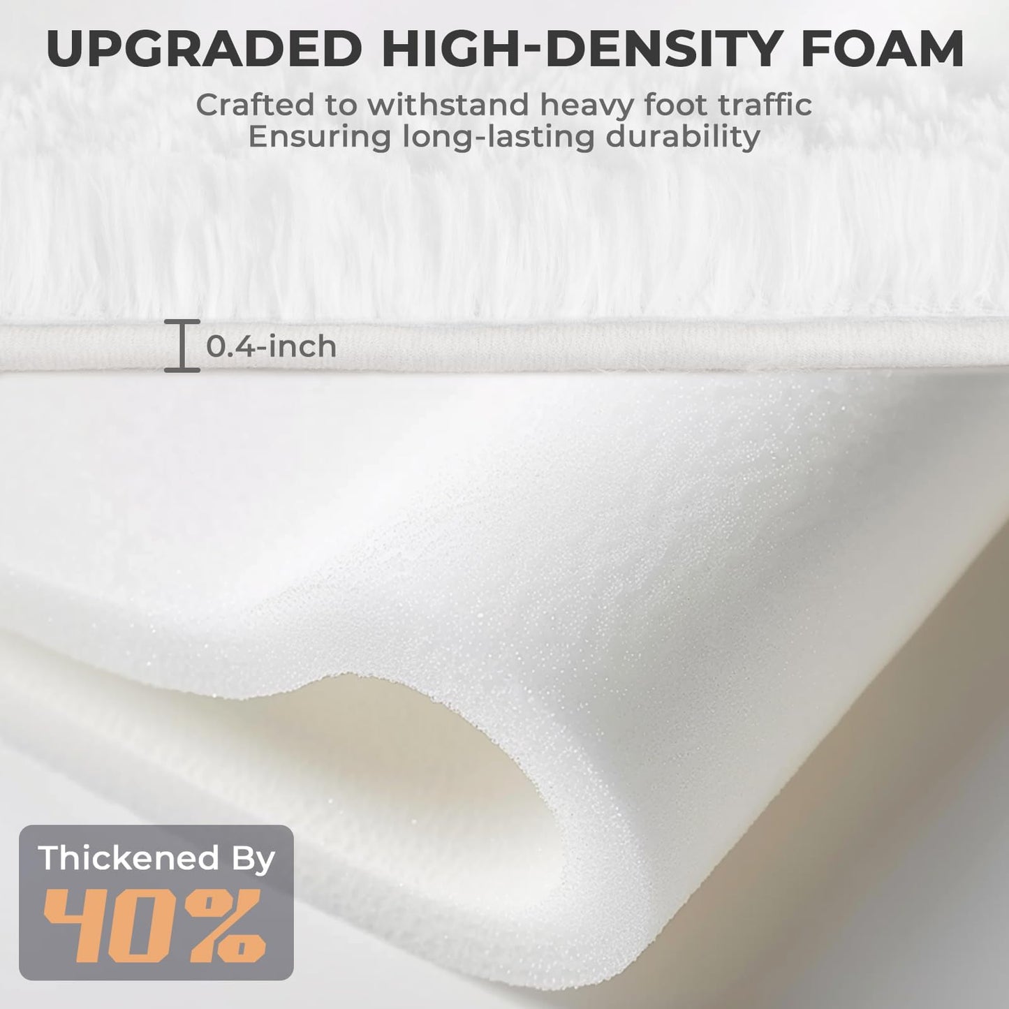 OPPODREAM 8x10 White Rugs for Bedroom, Ultra-Soft Fluffy Area Rugs for Living Room, 8 x 10 Shag Carpet for Nursery, Kids, Girl, Boy, Baby, Plush, Fuzzy, Shaggy, Cute Home Decor