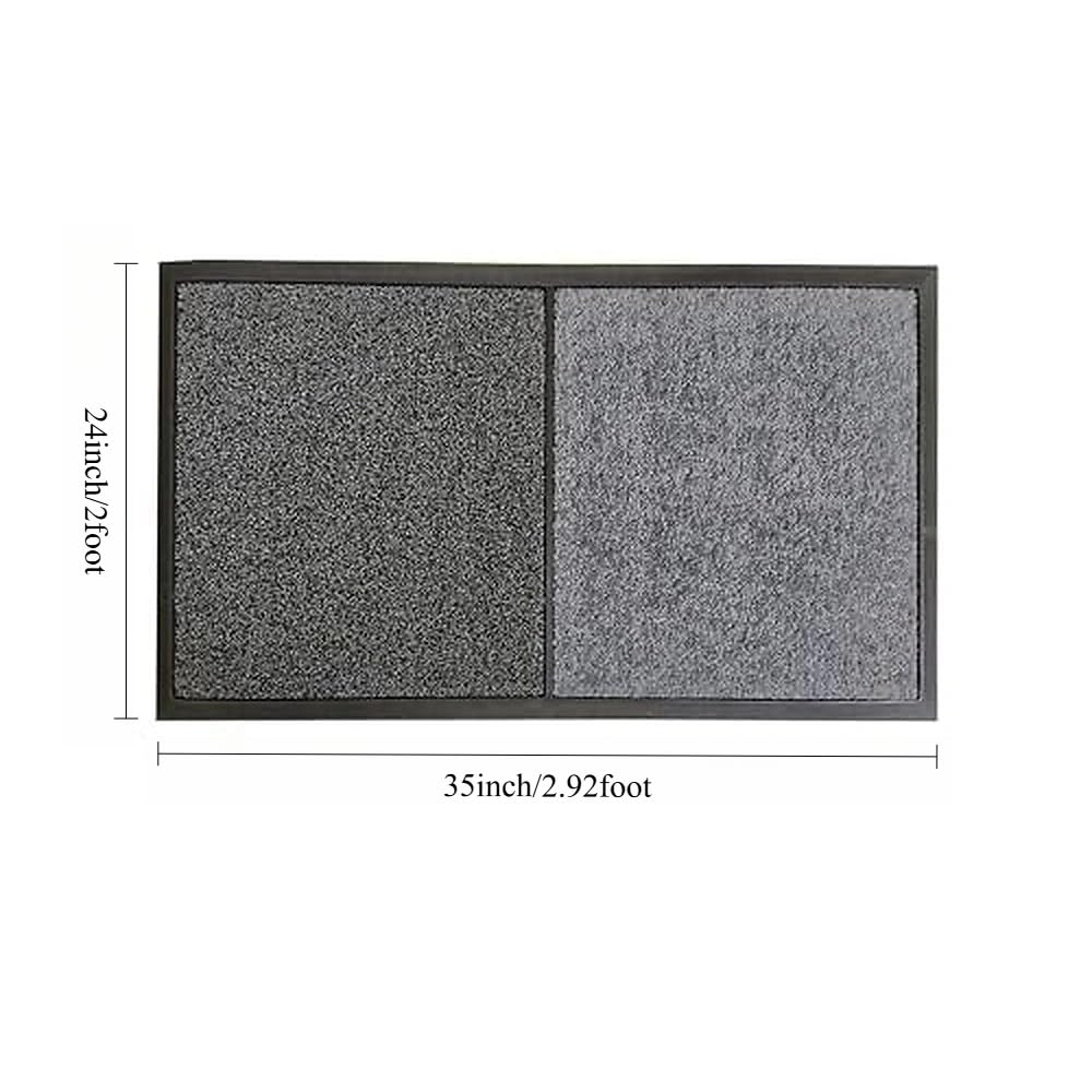 23x35 inch 2 in 1 Disinfecting Sanitizing Floor Entrance Doormats, Wet Dry Shoe Mat, Disinfection Entry Rug Shoe Sanitizer, Indoor Outdoor Rug, Shoe Sole Cleaning Mat (Brown)