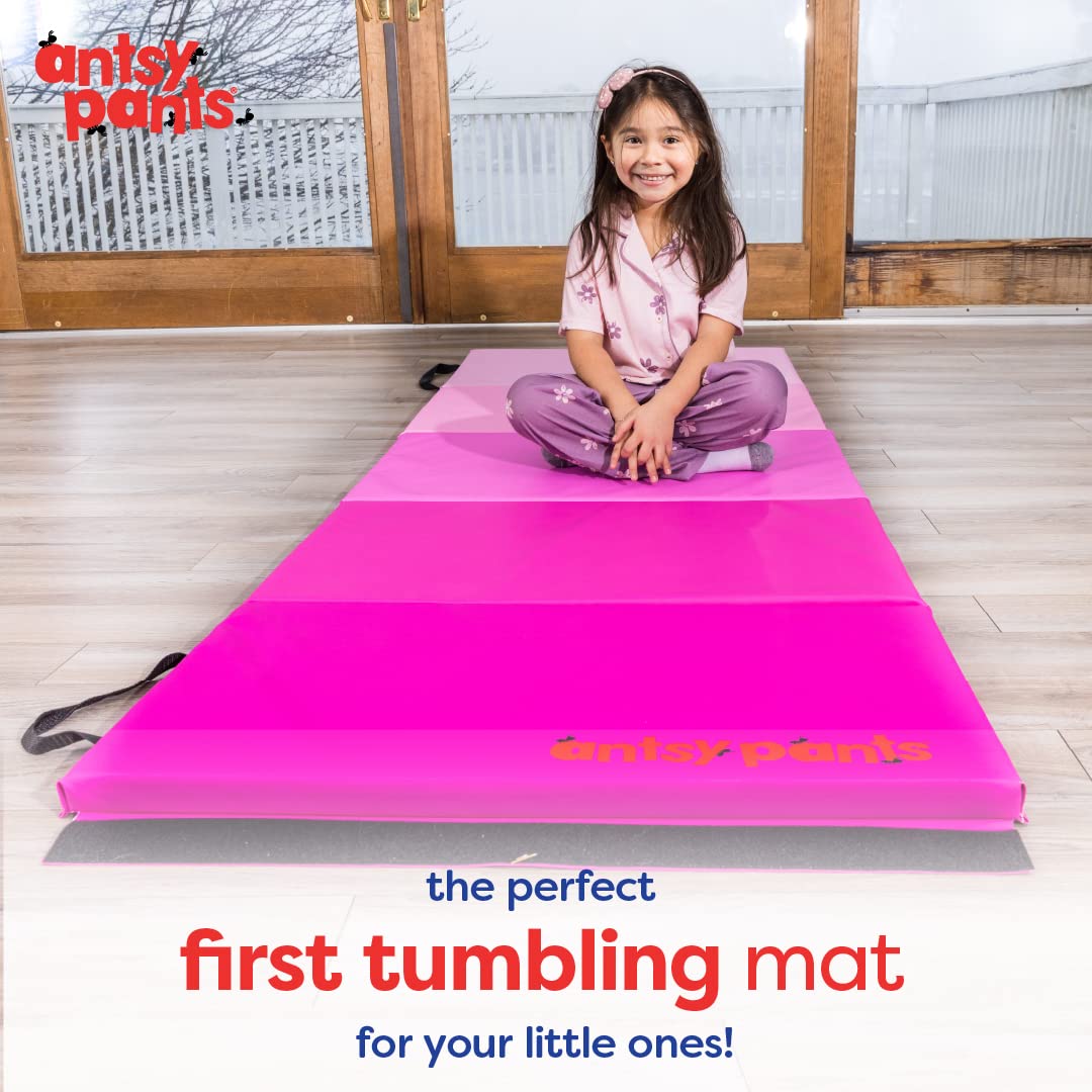 Antsy Pants Tumbling Mat for Kids – 5-Fold Gymnastics Mat, Easy to Clean, Sturdy, Foldable Tumbling Mats, Padded, Lightweight, Portable, Gymnastics Equipment for Active Play