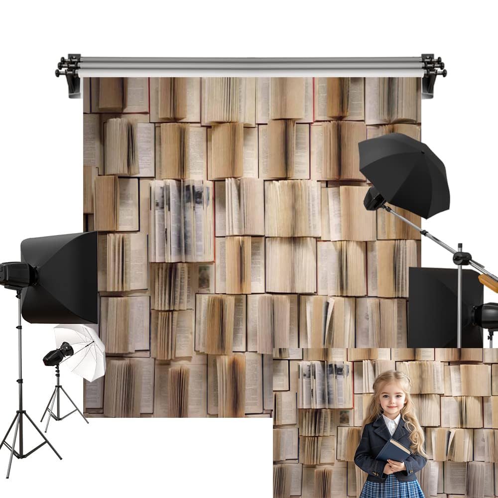 Kate Vintage Book Photography Backdrop(7x5ft) & PVC Floor Mat(8x5ft)