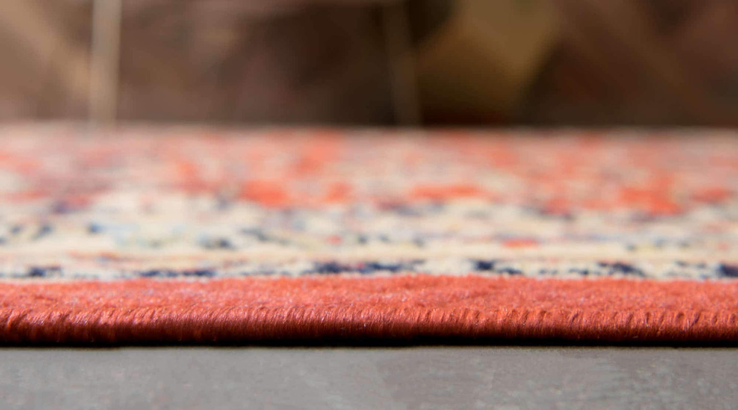 Unique Loom Sialk Hill Collection Area Rug - Washington (4' 1" x 6' 1" Rectangle, Terracotta/ Cream)