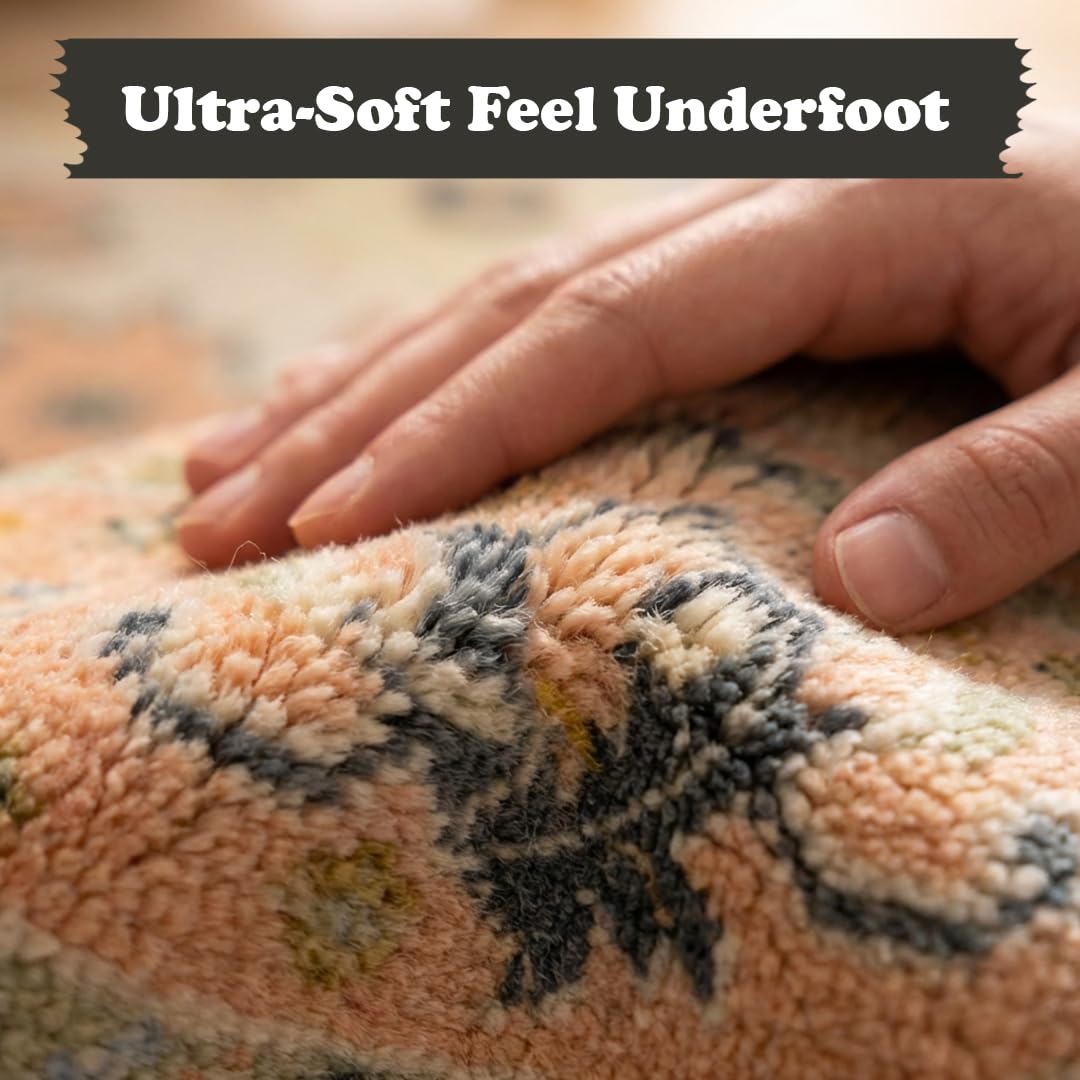 Muddy Mat® Muddy Carpet® Sorrento 3ft x 5ft Washable Area Rugs for Living Room, Bedroom & Dining Room – Modern Soft Low Pile Non Slip Carpet – Pet Friendly Waterproof Foldable Rugs for Home
