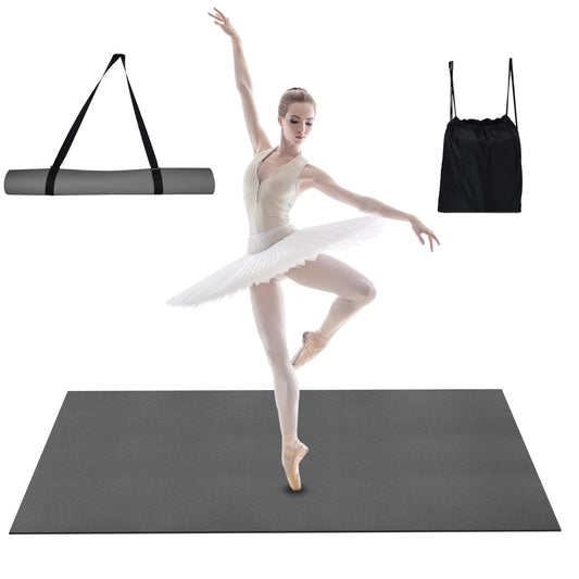QVEEQ Portable Dance Floor Mat, Reversible Non-Slip Surface for Ballet, Tap, Jazz & Pop Dance, 48x36in with Carry Backpack & Straps – Lightweight & Easy to Store