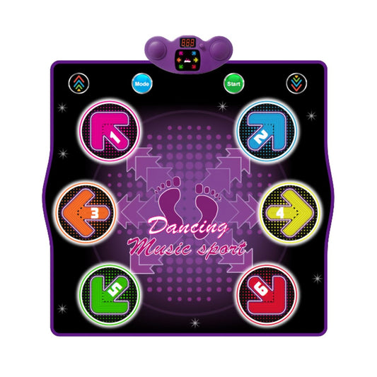 HTASKTEXEH Dance mat Toys for Kids Ages 3-12 and Adults, Electronic Dance Pad with Light-up 6-Button Connectable to Cell Phone, Musical Dance Toys with 6 Game Modes