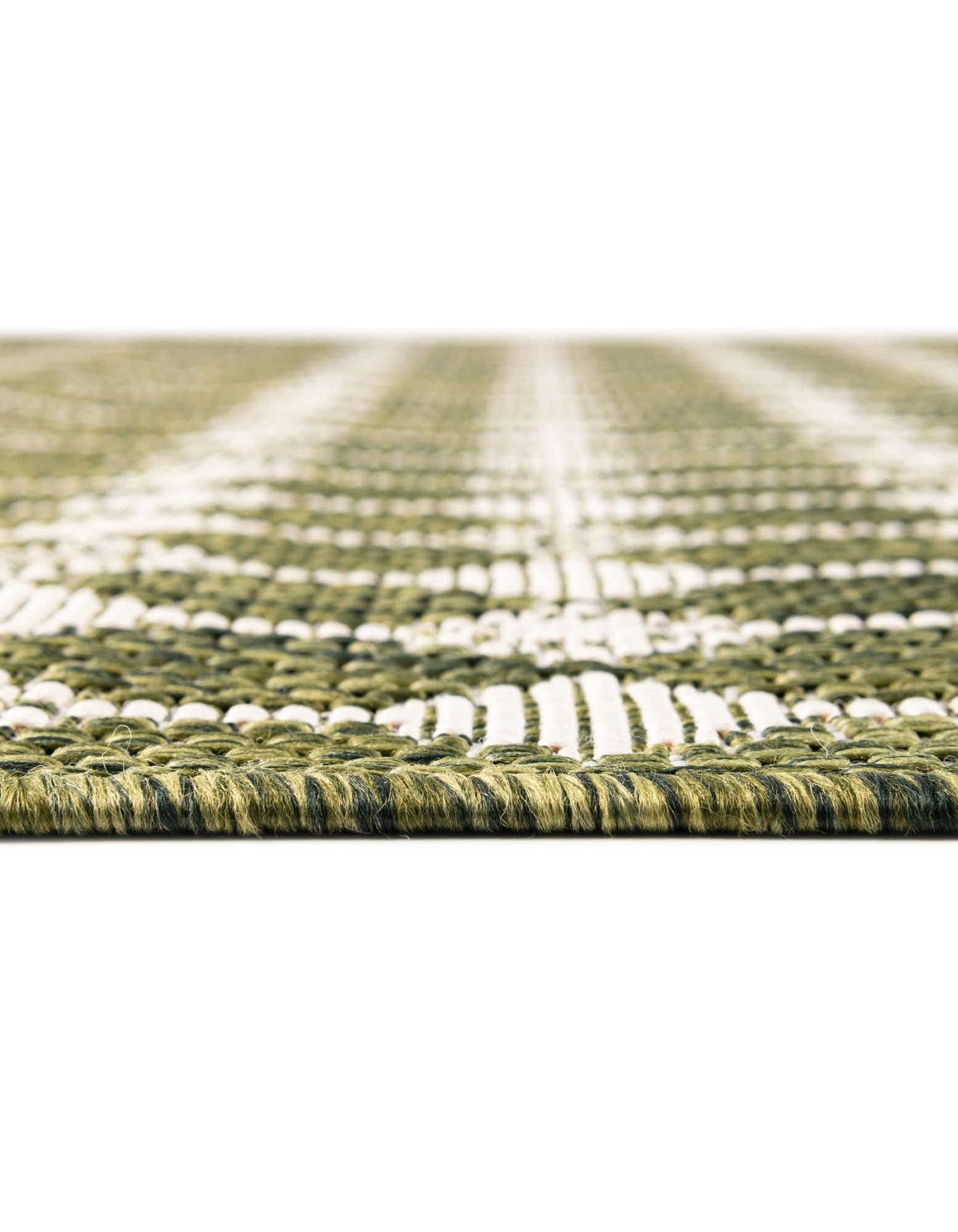 Unique Loom Outdoor Trellis Collection Area Rug - Traliccio (4' 1" x 6' 1" Rectangle, Green/ Ivory)