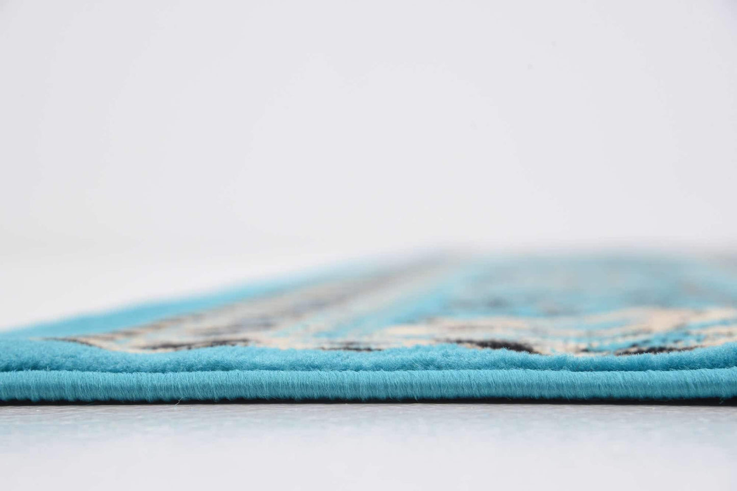Unique Loom Reza Collection Traditional Persian Style Area Rug, 8' 0" x 8' 0", Turquoise/Ivory