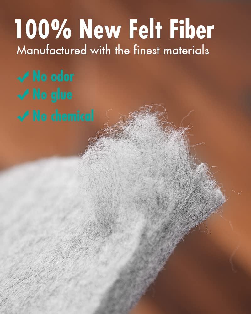 Non Slip Rug Pad Gripper - 8x10 Feet 1/4” Extra Thick Felt Under Rug for Area Rugs and Hardwood Floors,Super Cushioned Non Skid Carpet Padding