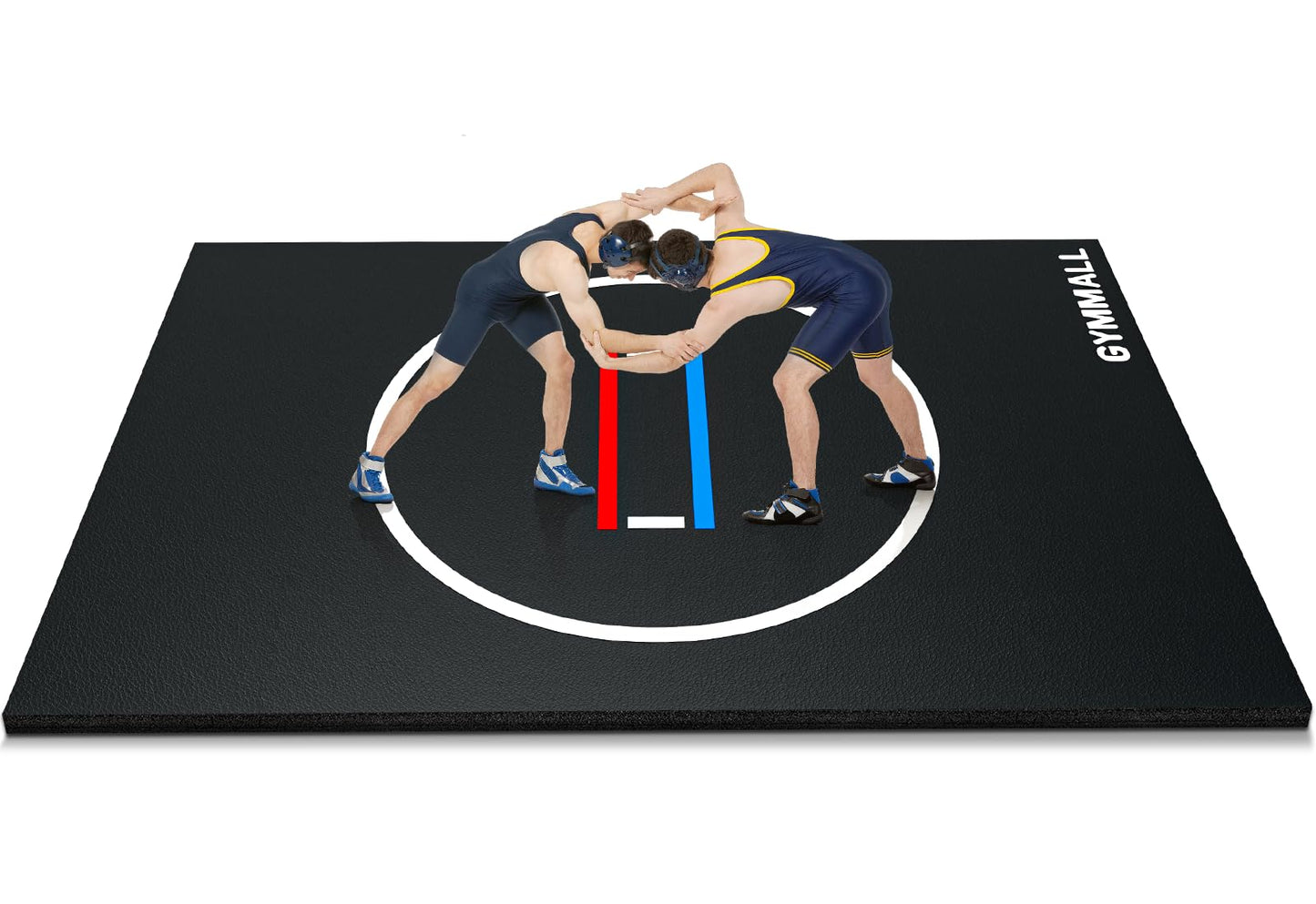 GYMMALL Wrestling Mat 6.6'x10' for Home Outdoor Indoor, 1.2" Thick Foldable XPE Jiu Jitsu Floor Exercise Mat for Gymnastics, PE Training, BJJ, MMA, Martial Art, Grappling, Judo, Boxing, Yoga - Black