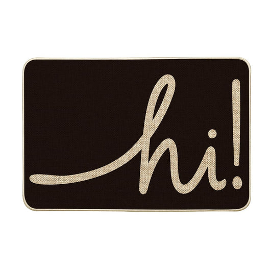 Artoid Mode Black Hi Doormat, Home Decor Low-Profile Switch Rug Welcome Door Mat Floor Mat for Front Door Indoor Outdoor 24x35 Inch