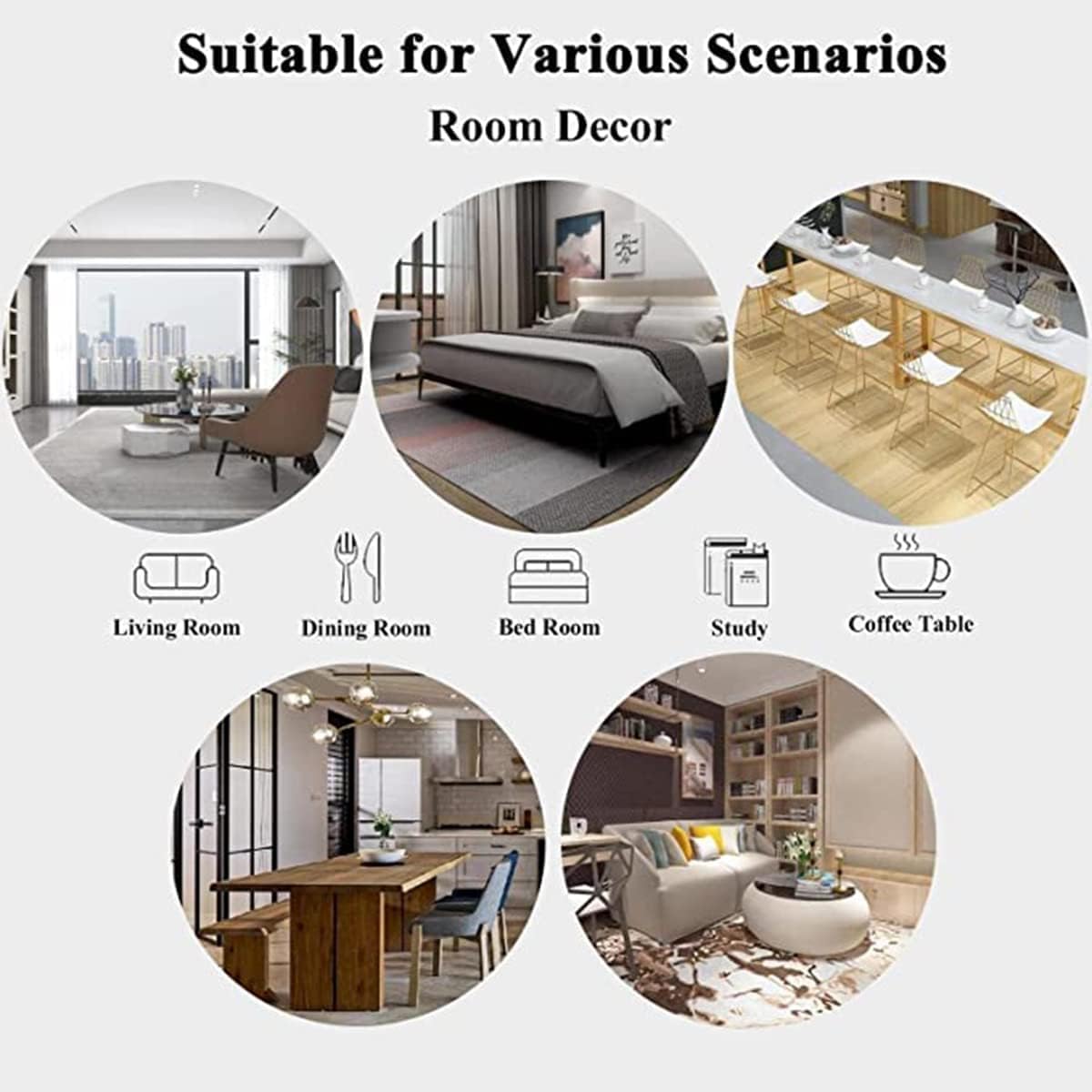 Contemporary Modern Shaped Rug for Living Room Dining Room Bedroom Home Office Irregualr Shape Carpet Black Beige Kitchen Entryway Bathroom Washable Area Rugs 4x6