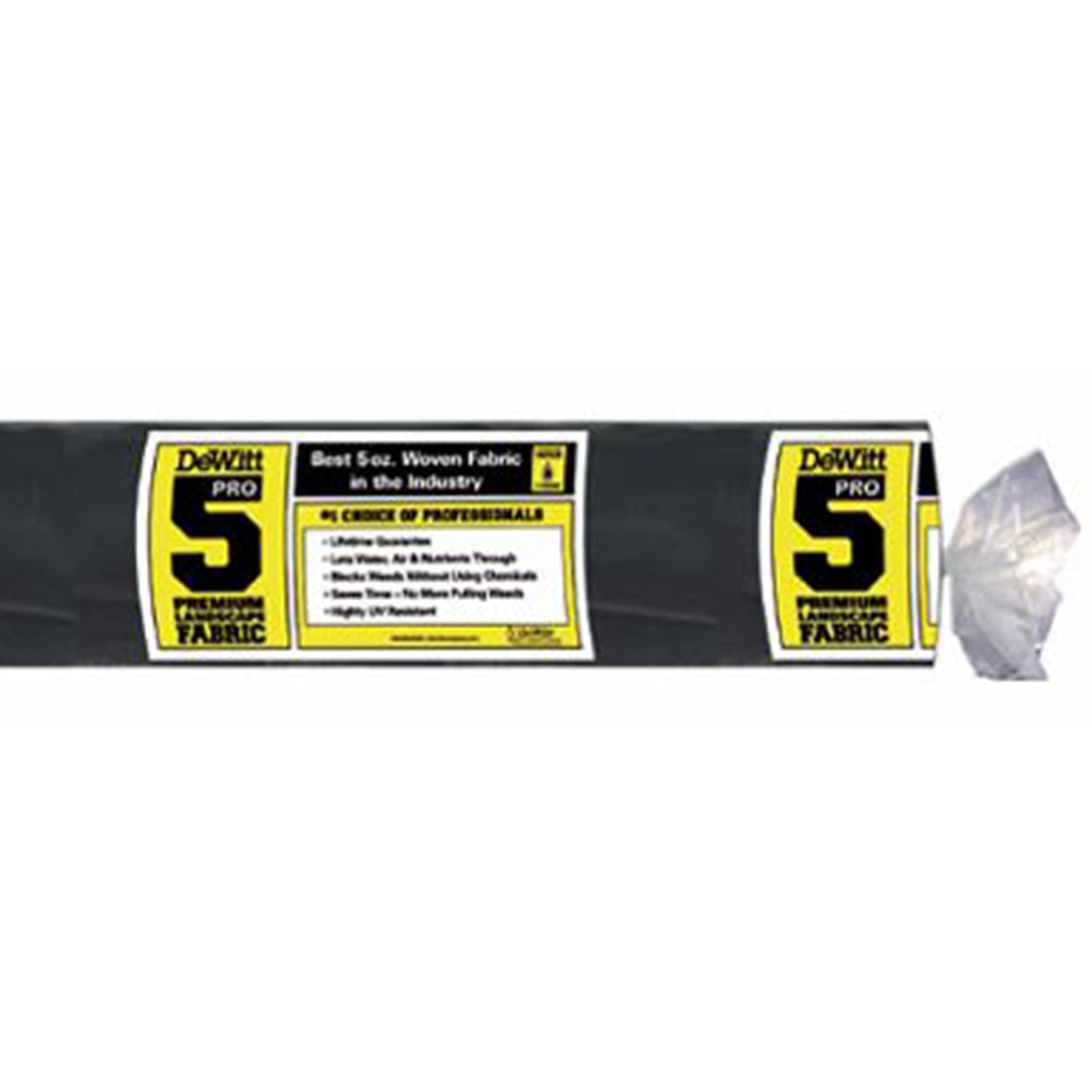 DeWitt Pro-5 Weed Barrier Fabric, 5 oz, 3 x 250 Feet – Heavy-Duty Woven Landscaping Ground Cover Mat for Greenhouse Floors, Garden Rows, Raised Beds, Grass and Yard and Outdoor Landscape Protection