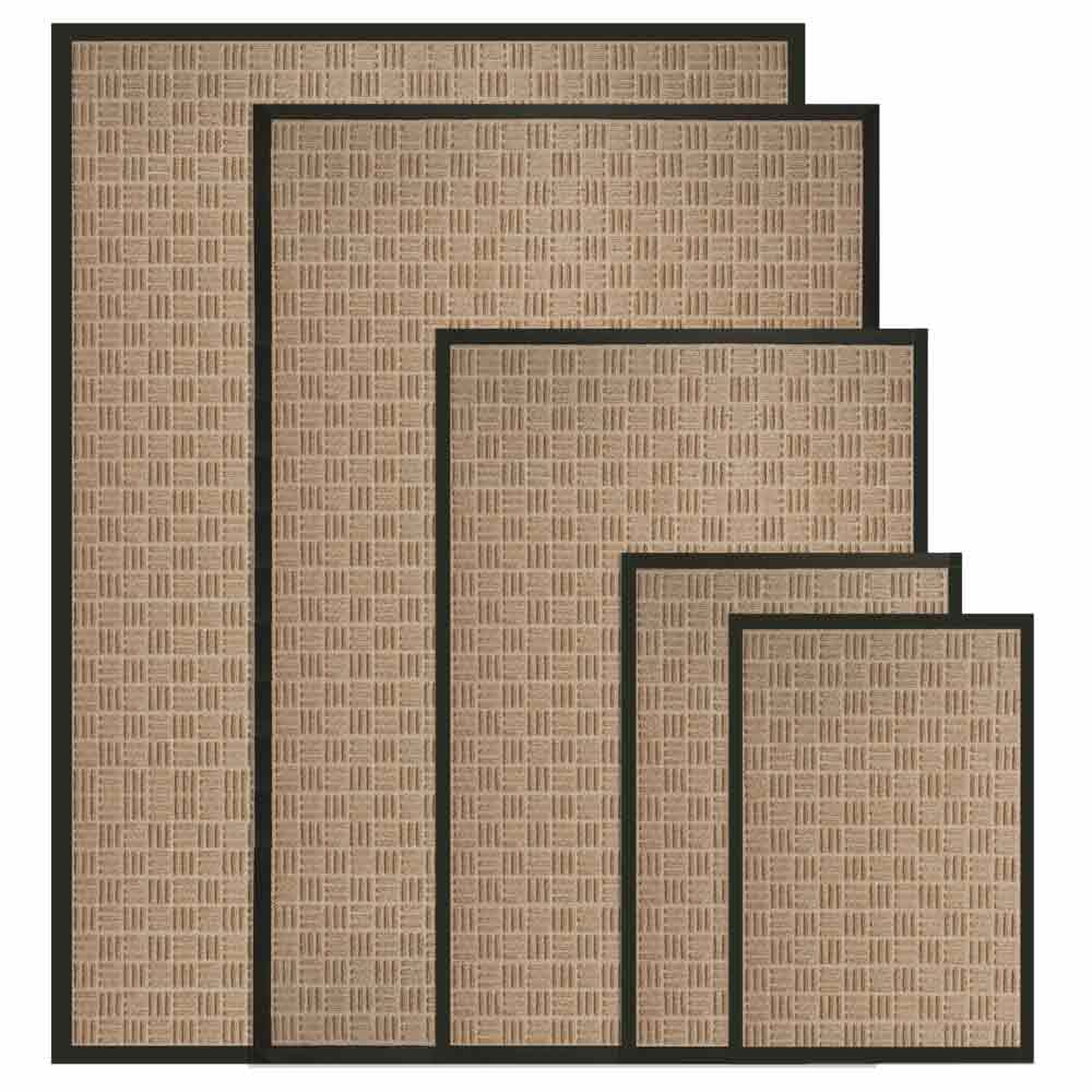 Rubber-Cal 03-197-ZWGR"Wellington" Rubber Carpet Door Absorbent Mat, 4' x 6', Gray