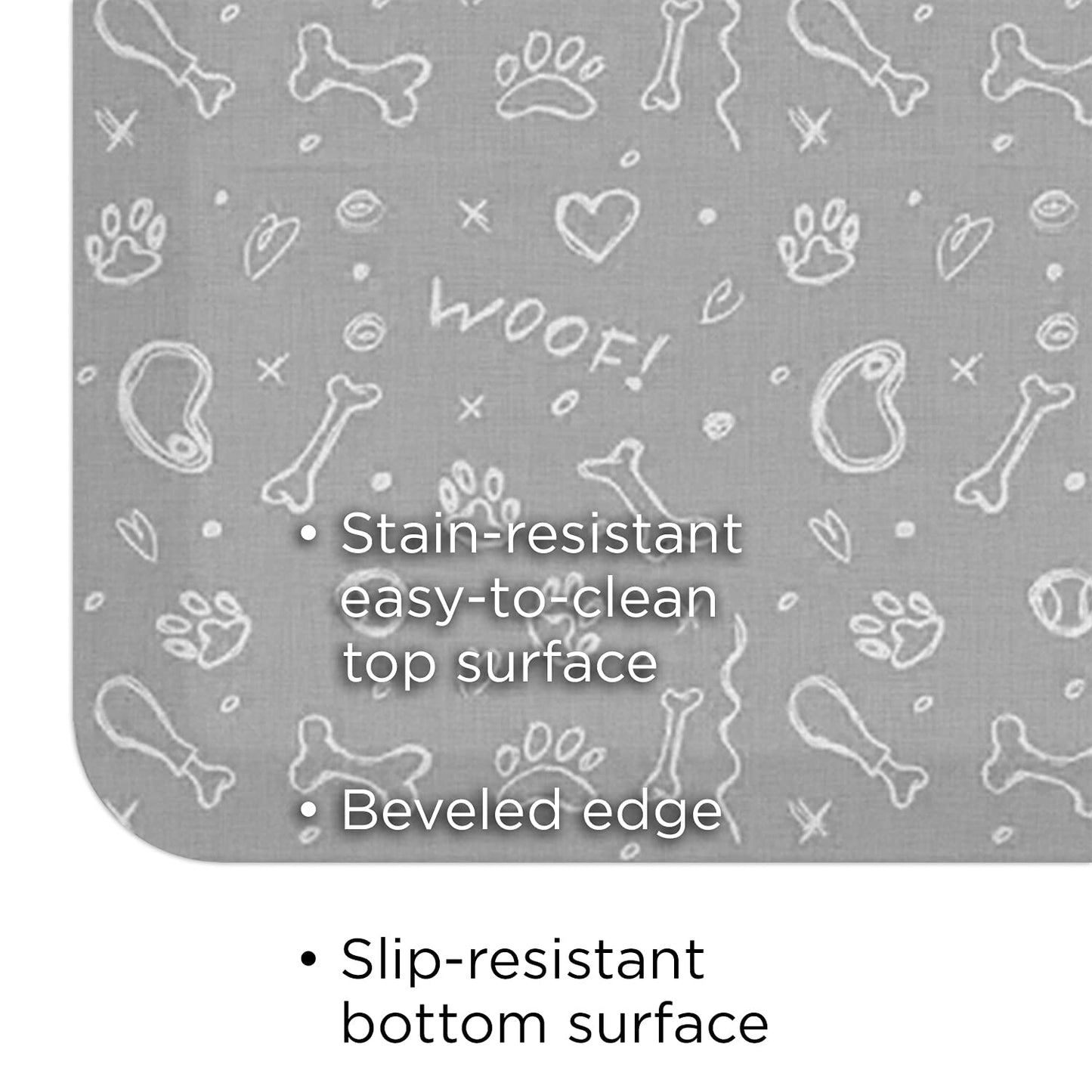 GelPro Designer Anti-Fatigue Comfort Floor Mat, 20 x 32, Puppy Play Grey Bone, 106-P-2032-P2GB