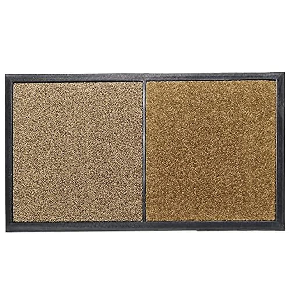 23x35 inch 2 in 1 Disinfecting Sanitizing Floor Entrance Doormats, Wet Dry Shoe Mat, Disinfection Entry Rug Shoe Sanitizer, Indoor Outdoor Rug, Shoe Sole Cleaning Mat (Brown)