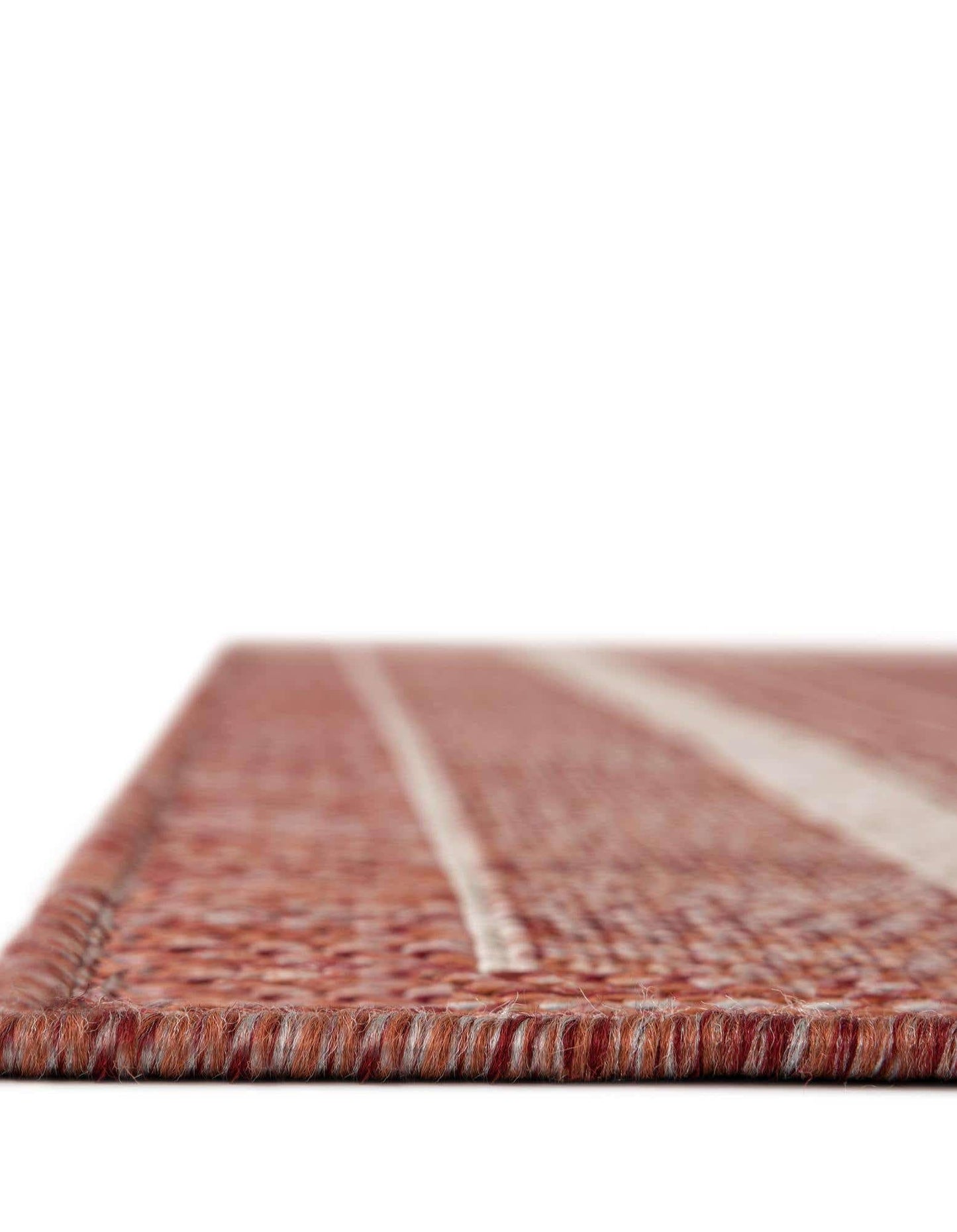 Unique Loom Outdoor Border Collection Area Rug - Soft Border (3' 3" x 5' 3" Rectangle Rust Red/Ivory)