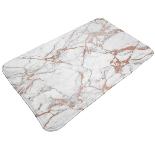 Vlolentlla Marble Print Memory Foam Bath Mat Rug, Bathroom Floor Mat Non-Slip Washable Bathmat Doormat for Tub Shower Mat Room Entryway Home Décor, 20x31.5in