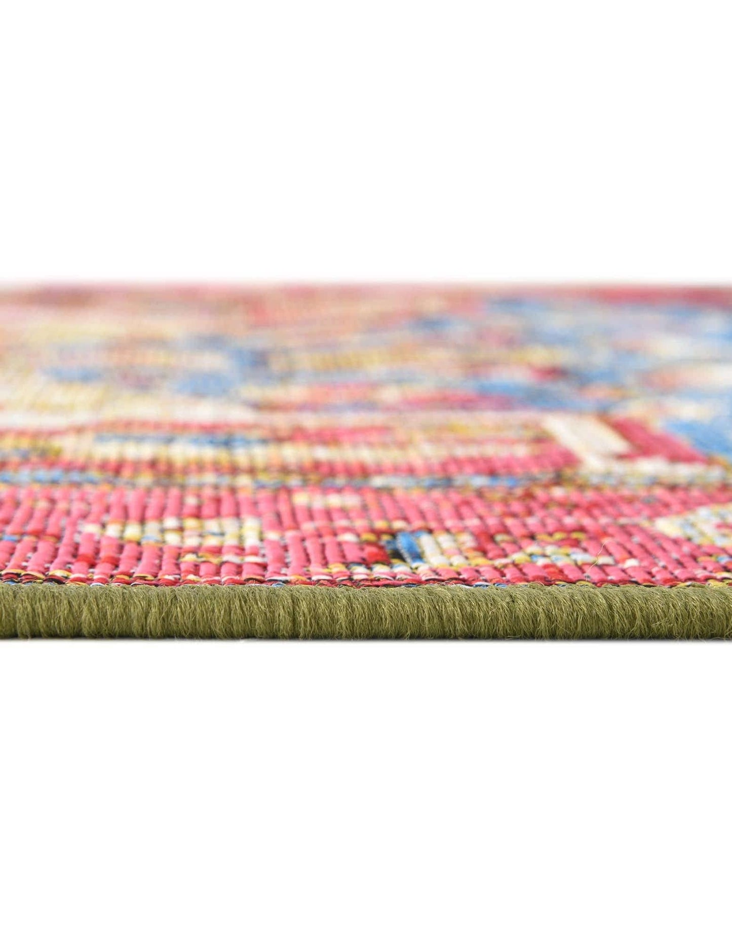 Unique Loom Outdoor Traditional Collection Area Rug - Limon (5' 3" x 8' Rectangle, Multi/ Red)
