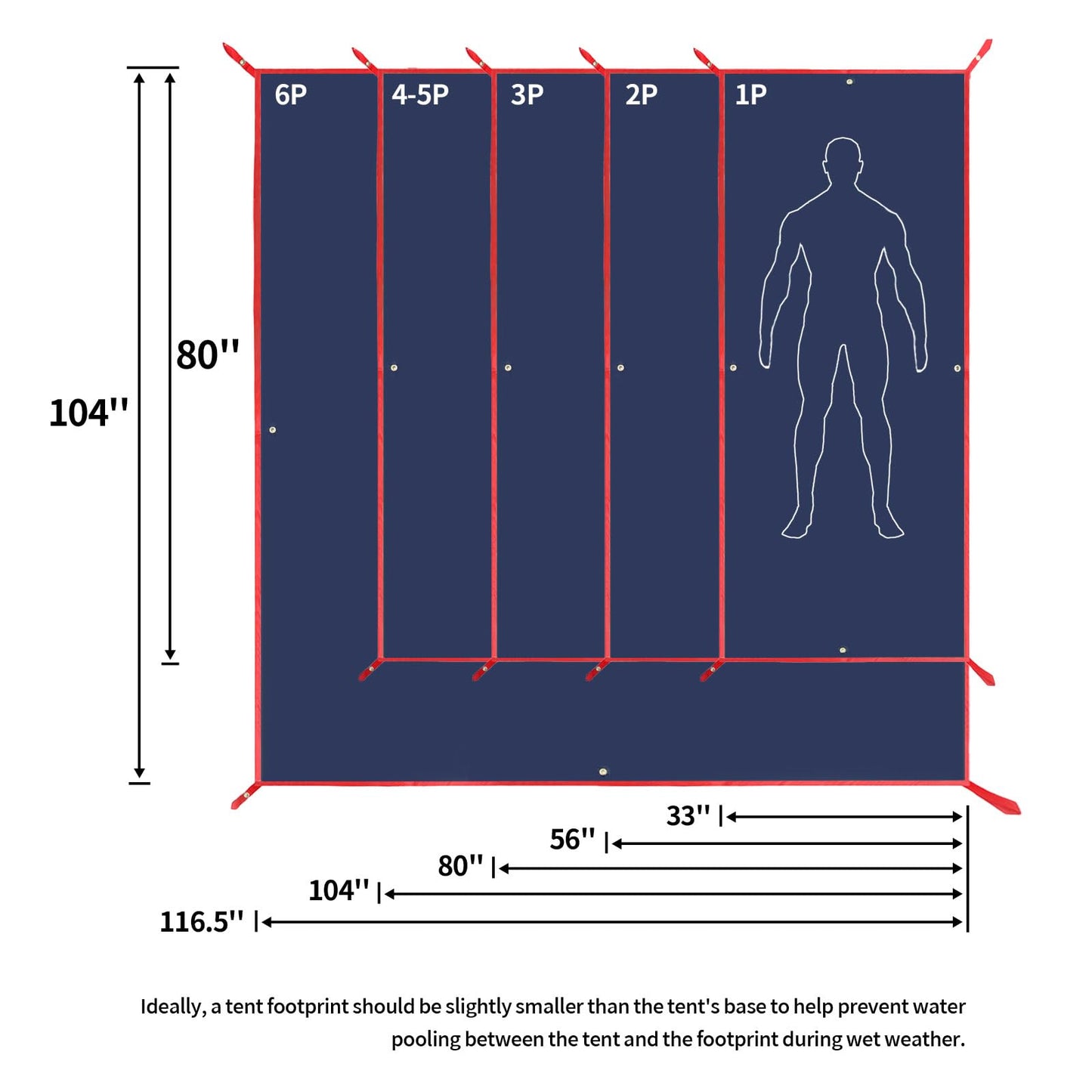 Frelaxy Tent Footprint, Waterproof Camping Tarp, Durable Tent Floor to Elevate Your Camping, Hiking, Backpacking, Hammock, Beach Experience
