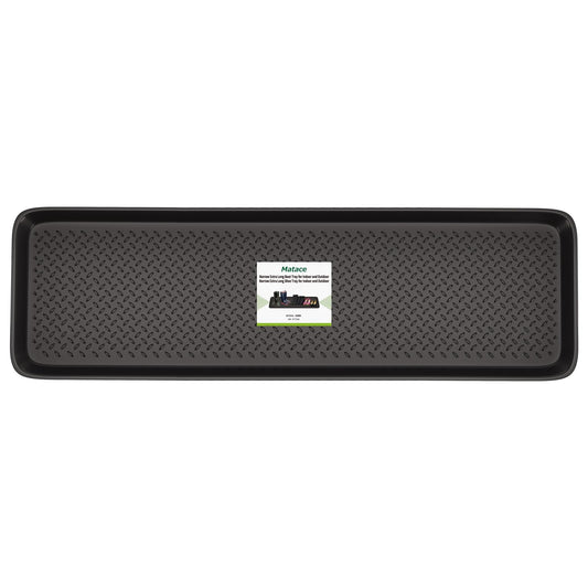 Matace 1 Pack Rubber Extra Large Shoe Tray for Entryway,Long Boot Tray,Slim Boot Mat for Indoor and Outdoor Use,16x55 in, Rectangular (Pack of 1)