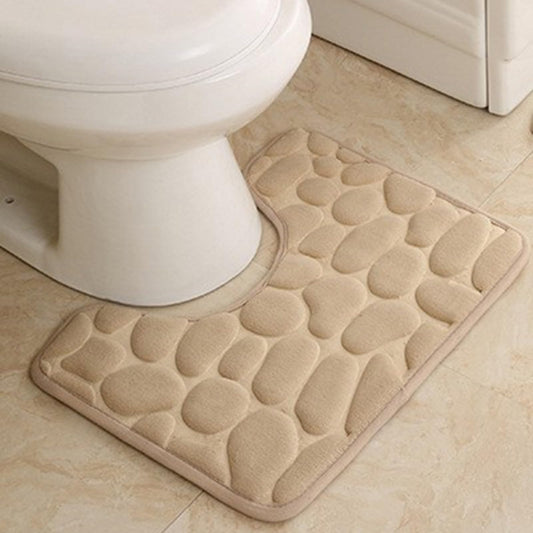 Toilet Rugs, U-Shaped Non-Slip Bath Mat Extra Soft Absorbent Bathroom Rugs Machine Washable Floor Carpet Commode Potty Training Mats for Tub Shower, Vanity & Toilet Base - Dry Quickly(20''x16'')