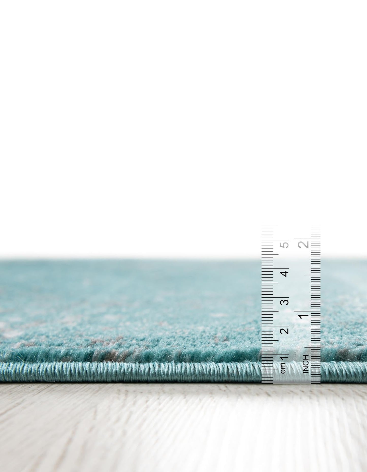 Unique Loom Sofia Collection Area Rug - Casino (6' 1" Square Turquoise/Ivory)