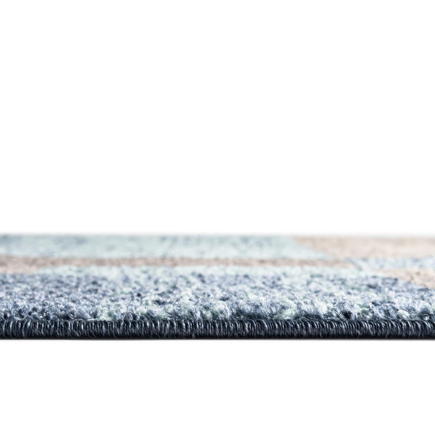 Unique Loom Autumn Collection Area Rug - Providence (2' x 3' 1" Rectangle, Blue Gray/ Light Brown)