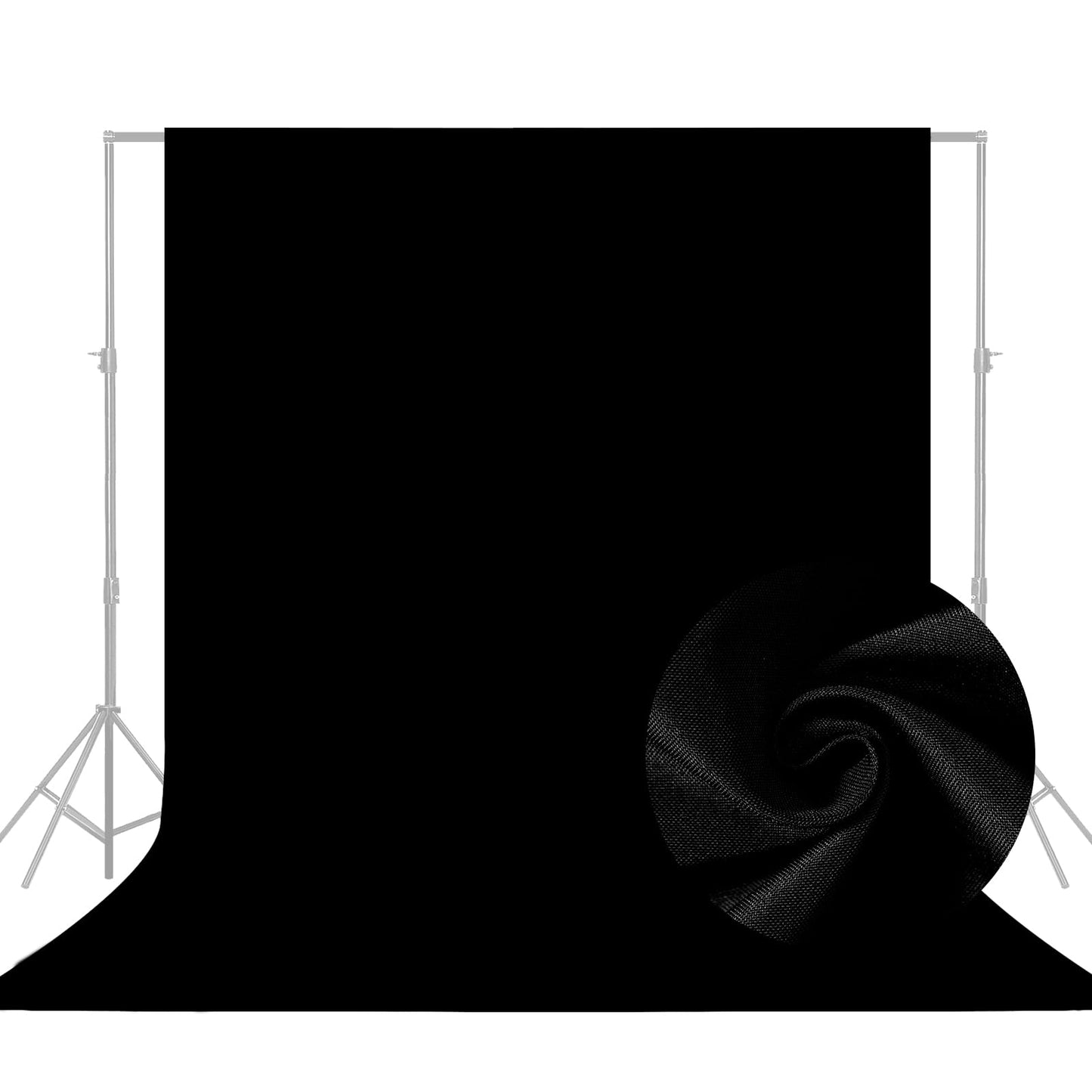 YSKE-Professional Black Photography Backdrop10X7ft - Machine Washable Seamless Background for Studio & Video