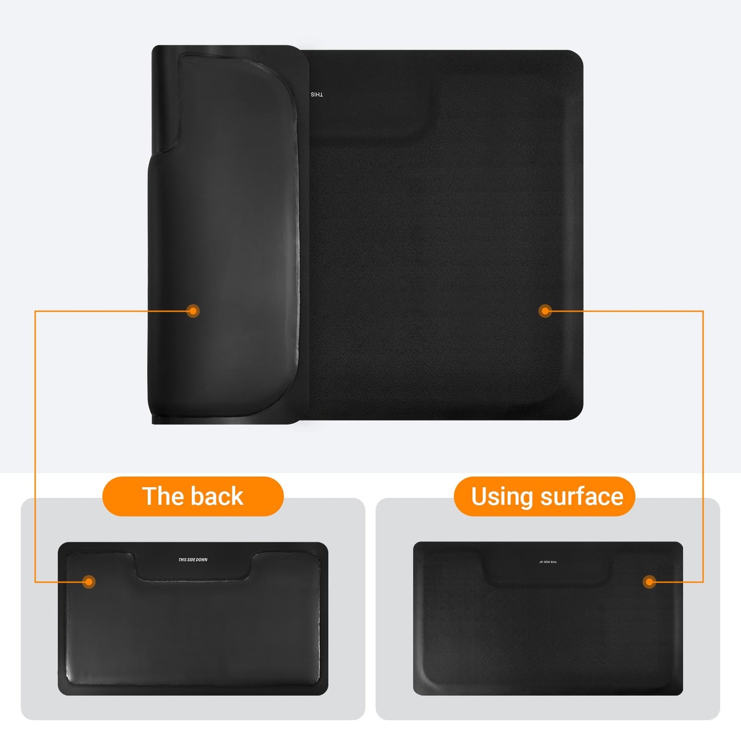 Salon Hairstylist Floor Mat Anti Fatigue for Stylist Standing 3' x 5', 5/8'' Thick Barber Floor Matt Square Base for Salon Styling Chair, Hair Cutting Hairdressing Beauty Equipment