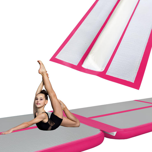 GLANT 3ft/6ft Air Mat Tumble Track Connector Tape for Inflatable Tumbling Gymnastic/Yoga/Camping White（NEW） (40) (Pink)
