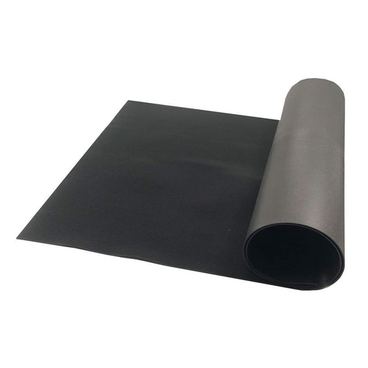 RESILIA Black V-Groove Utility Runner - Waterproof Vinyl Floor/Surface Protector, Heavy Duty Mats, Indoor Hardwood, Hard Floors, Garage, Hallway, Entryway, Kitchen, & Outdoor, 27” x 12’, Made in USA