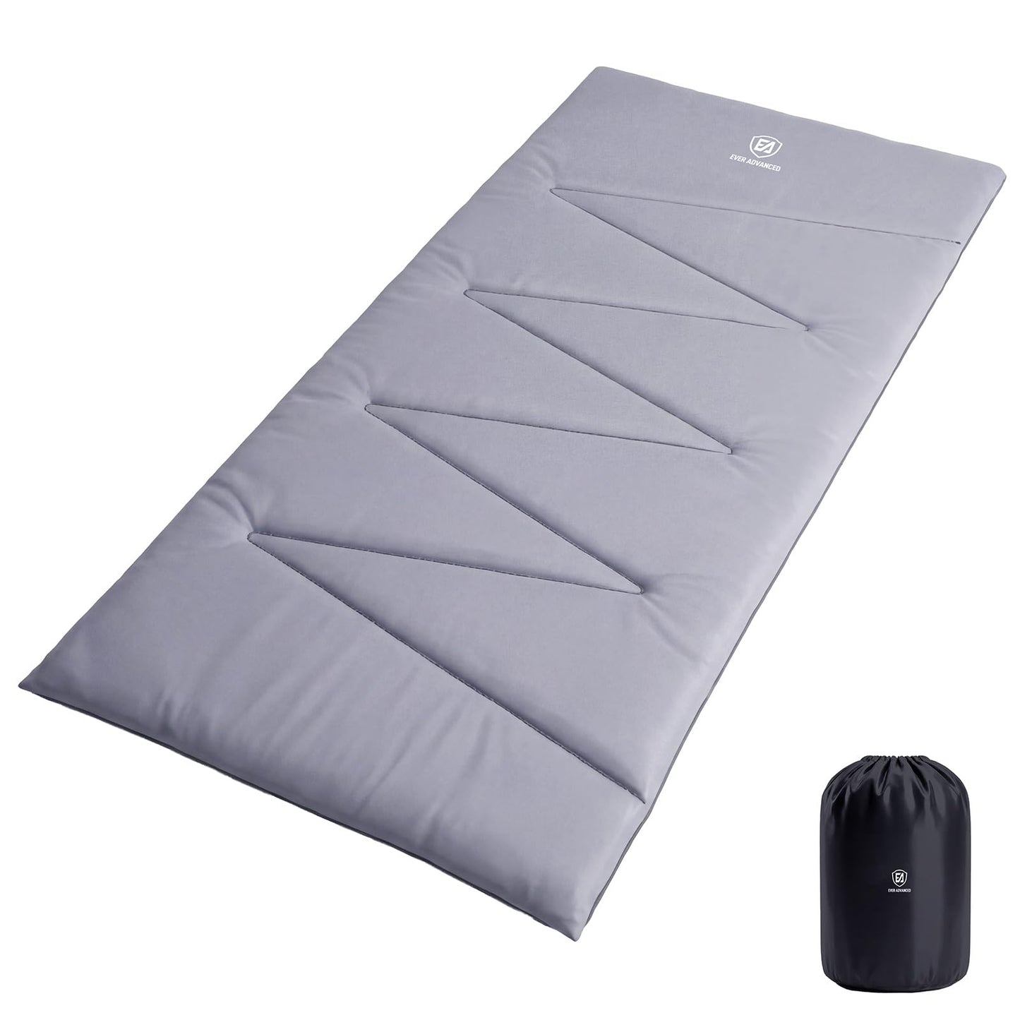 EVER ADVANCED 85" Extra Wide Sleeping Pad for Camping, 2.36" Thick Cotton Camping Mattress Pad with Carry Bag, Portable Roll Up Camping Cot Pad for Adults, Tent, SUV, Travel & Floor