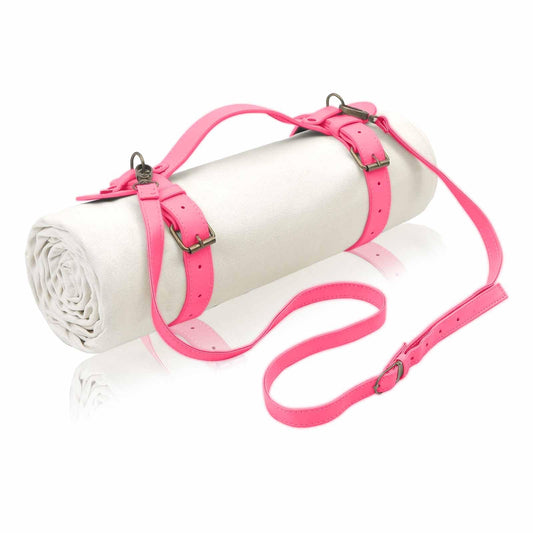 NOONOOJOOJOO White Picnic Blanket & Beach Mat – Canvas, Machine Washable, Large 4’9” × 6’3”