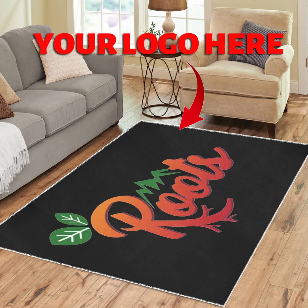InterestPrint Floor Rugs Mat Custom Add Your Logo/Text/Photo Here Modern Carpet for Home Decoration Bedroom Kitchen Living RoomArea Rug(31x20inch, 84x60inch)-Made in USA