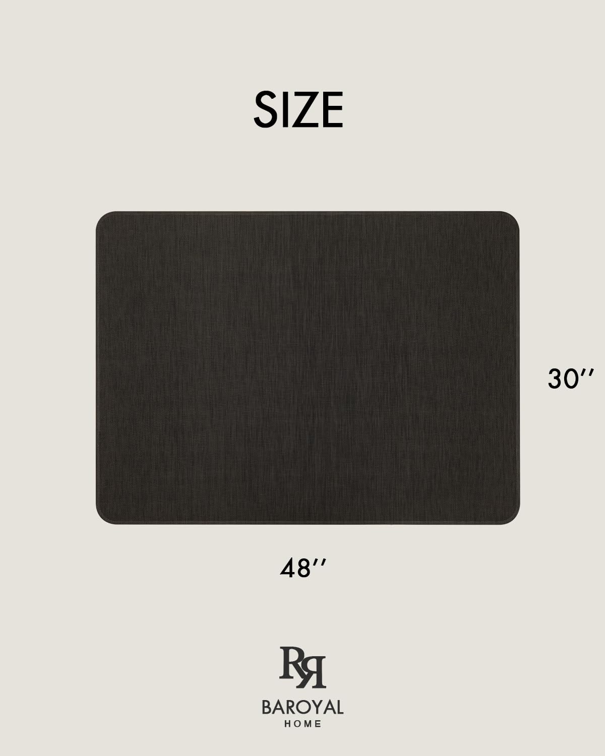 BARoyal Office Chair Mat for Hardwood Floor Under Desk Computer Rolling Chair Mat for Wood/Tile Floor Non-Slip Heavy Duty Desk Rug PVC Plastic Hard Floor Protector 30"x 48" (Espresso)