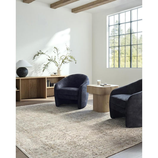 Livabliss x Galey Alix Myrtle Avenue I Vintage Medallion Area Rug, 7'10" x 10'2" (8' x 10'), Taupe